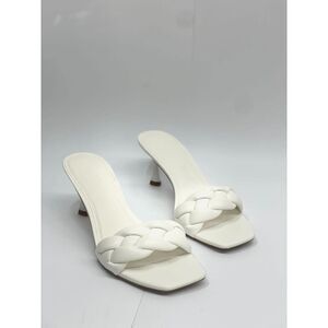 INC International Concepts Women's Parker Woven Slide Sandals - White 9M